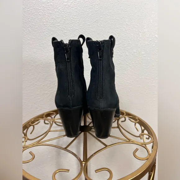Stuart Weitzman Suede Crystal Studded Bootie Boots Size 6