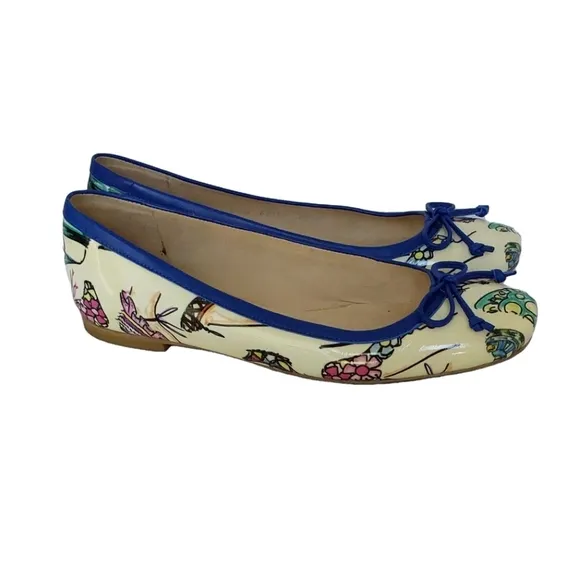 STUART WEITZMAN WOMEN'S PATENT LEATHER BALLERINA WOMEN'S SHOES SIZE 7.5M