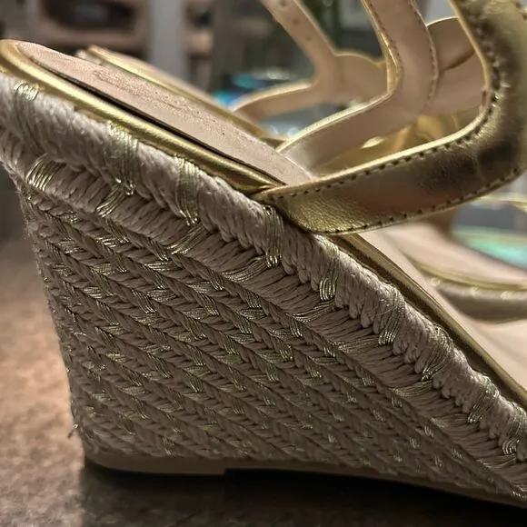 Stuart Weitzman Twist Espadrille Wedge Sandals