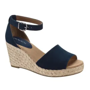 Style &amp; Co Women Seleeney Platform Ankle Strap Espadrille Sandals Navy Size 8 W
