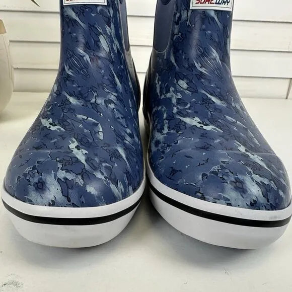 Sureway Deck 500 Boots Blue Set Sail Pull On Fishing Boating Mens Size 10