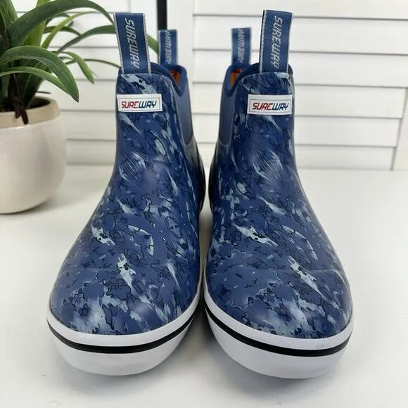 Sureway Deck 500 Boots Blue Set Sail Pull On Fishing Boating Mens Size 10