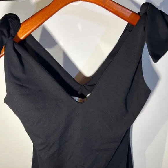 Susana Monaco Black Tie Shoulder A-Line Dress Black Size S - NWT