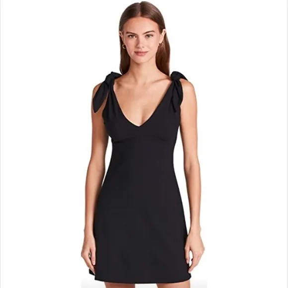 Susana Monaco Black Tie Shoulder A-Line Dress Black Size S - NWT