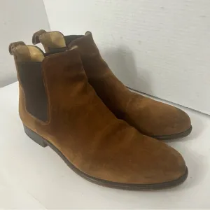 TAFT Men’s Suede Chukka Boots Pull On 8M Made in Portugal Chocolate Brown