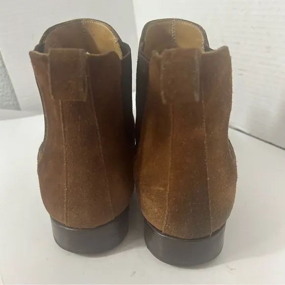 TAFT Men’s Suede Chukka Boots Pull On 8M Made in Portugal Chocolate Brown
