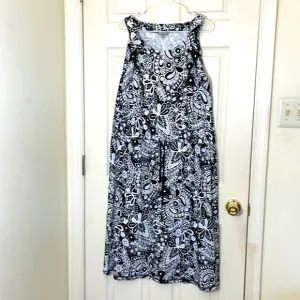 Talbots Drawstring Adjustable Waist Dress Size XL