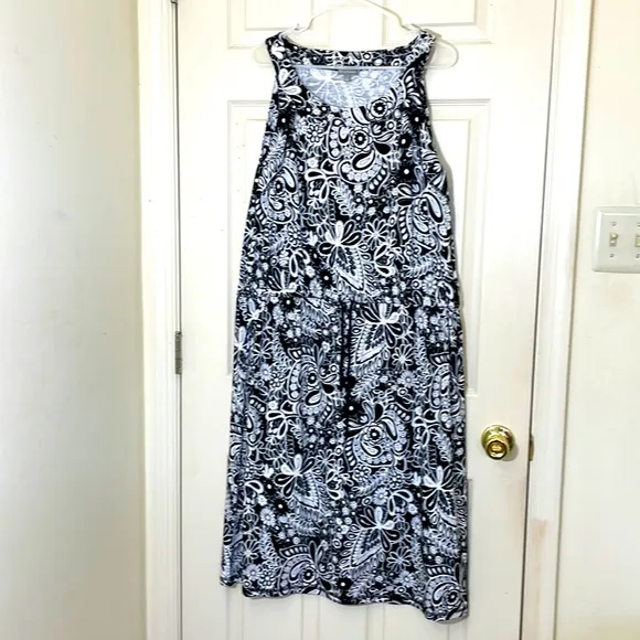 Talbots Drawstring Adjustable Waist Dress Size XL