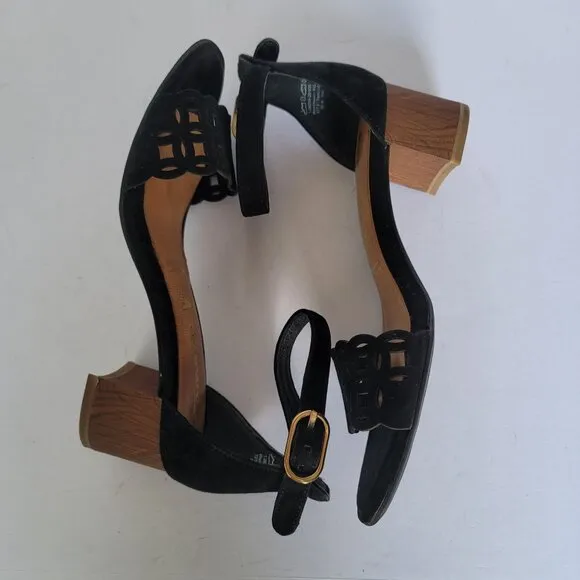 Tamaris Women's Chunky Block Heel Cutout Front Strap Sandals. Size 8.5