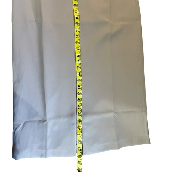 Tan, Khaki high waisted tailored skirt, front slit, Midi skirt, size 10,New