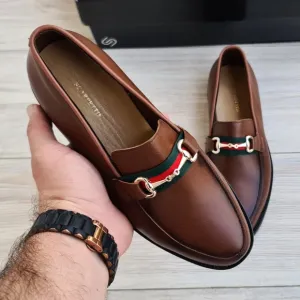 Tan Men's Leather Loafers
