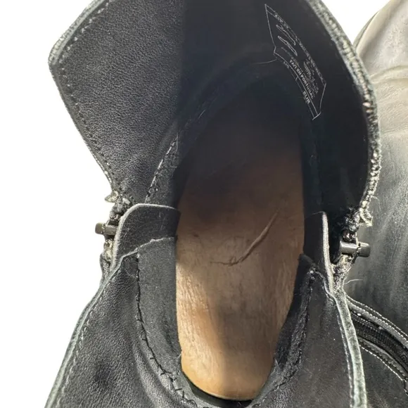 Taos Boots Zip It Leather Black Zip Up Casual Classic Ankle Shoes