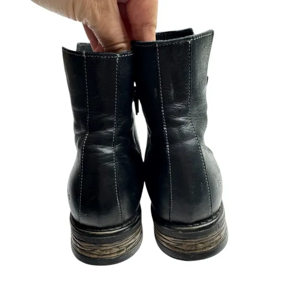 Taos Boots Zip It Leather Black Zip Up Casual Classic Ankle Shoes