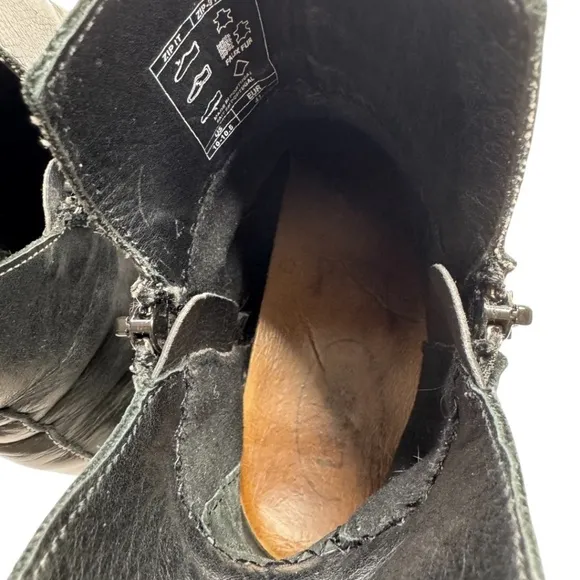 Taos Boots Zip It Leather Black Zip Up Casual Classic Ankle Shoes