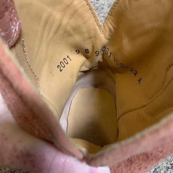 Tecovas desert rose Lucy roper suede cowboy boots 9