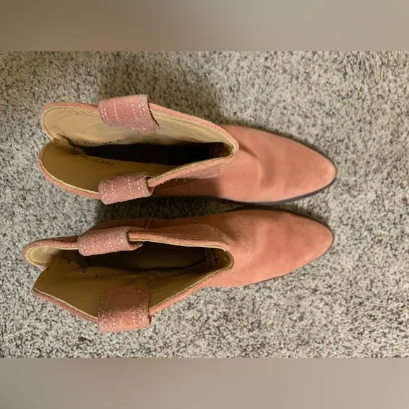 Tecovas desert rose Lucy roper suede cowboy boots 9