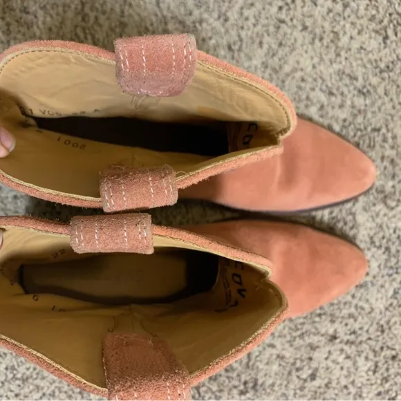 Tecovas desert rose Lucy roper suede cowboy boots 9