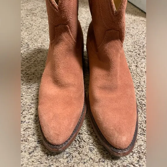 Tecovas desert rose Lucy roper suede cowboy boots 9