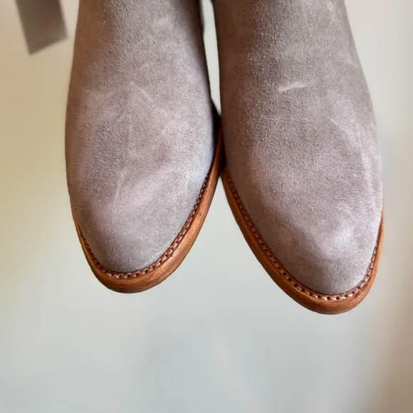 Tecovas Lucy Suede Western Cowboy Boots Booties Tan Sand Womens Size 9.5 NEW