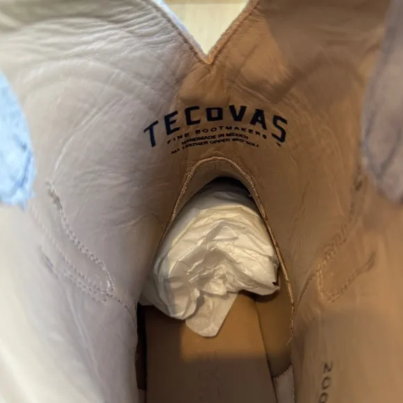 Tecovas Lucy Suede Western Cowboy Boots Booties Tan Sand Womens Size 9.5 NEW