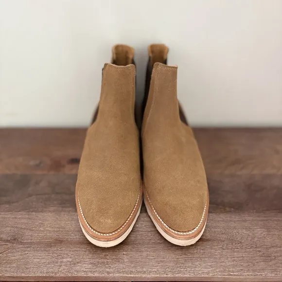 Tecovas The Luke Chelsea Pull On Boots Sawdust Roughout Rugged Vibram Mens 7 D