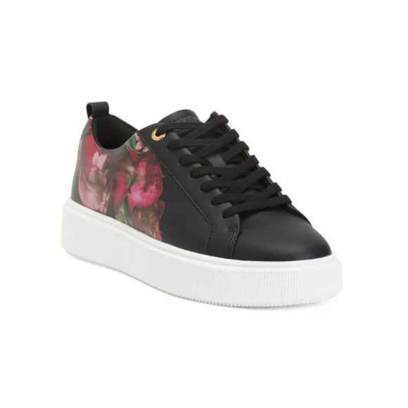 TED BAKER BLACK MULTI Leather Avery Sneakers