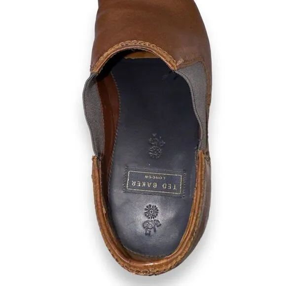Ted Baker London Chelsea Leather Loafers Brown 28920 Men's 8