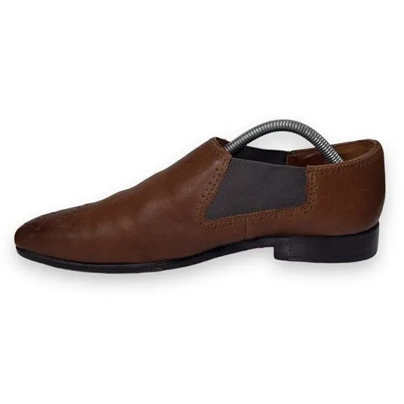 Ted Baker London Chelsea Leather Loafers Brown 28920 Men's 8