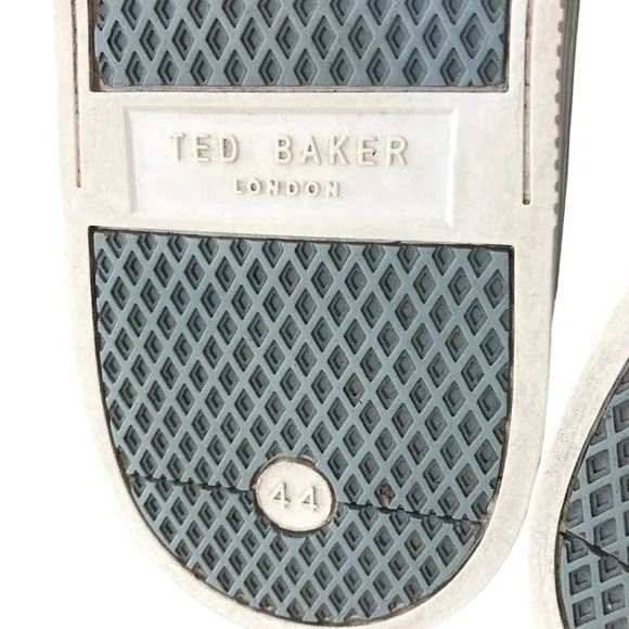 TED BAKER LONDON THAWNE Dark Grey Leather Trainers Sneakers