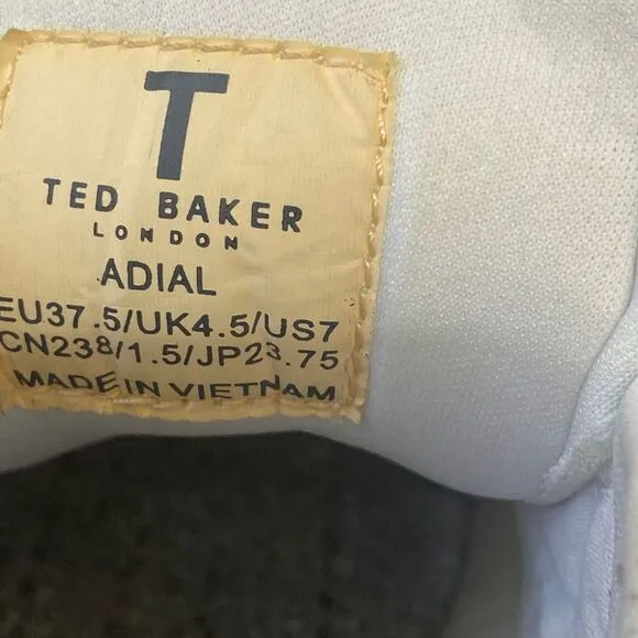 Ted Baker London Adial Floral Embroidered Size 7 Sneakers