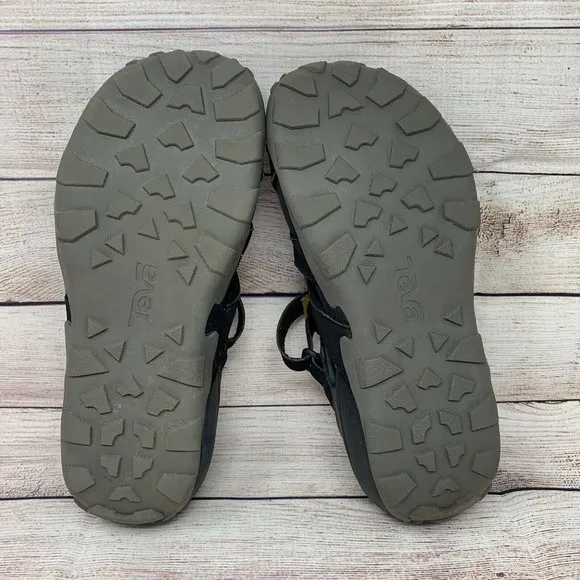 Teva Mens Flintwood 1118941 Black Hiking Sandals Adjustable Strap Size 9