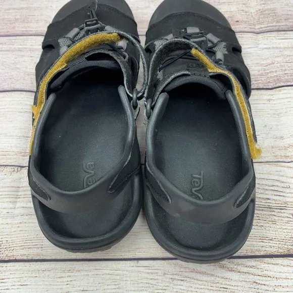 Teva Mens Flintwood 1118941 Black Hiking Sandals Adjustable Strap Size 9