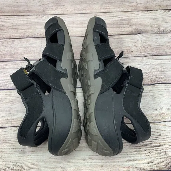 Teva Mens Flintwood 1118941 Black Hiking Sandals Adjustable Strap Size 9