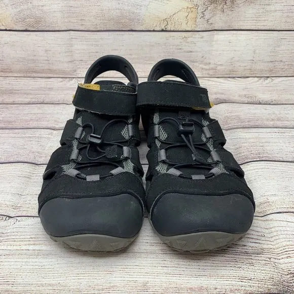 Teva Mens Flintwood 1118941 Black Hiking Sandals Adjustable Strap Size 9