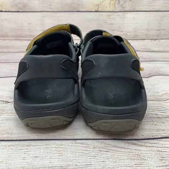 Teva Mens Flintwood 1118941 Black Hiking Sandals Adjustable Strap Size 9