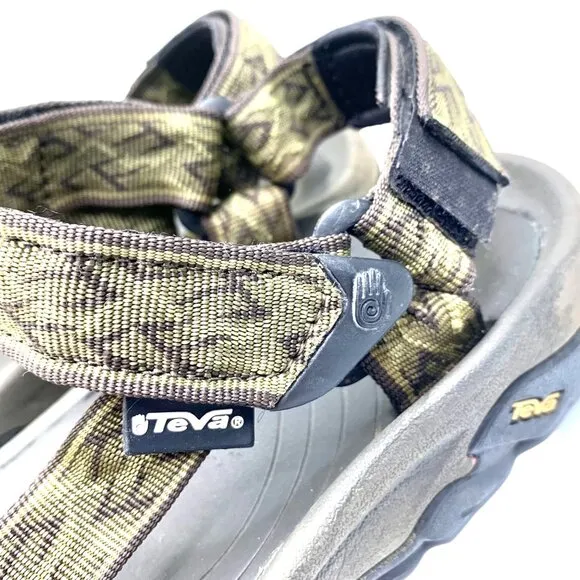Teva Mens Hurricane XLT Outdoor Hiking Sandals Wavy Olive Size 10 Adjustable