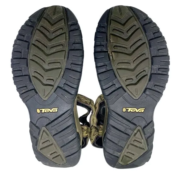 Teva Mens Hurricane XLT Outdoor Hiking Sandals Wavy Olive Size 10 Adjustable