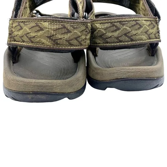 Teva Mens Hurricane XLT Outdoor Hiking Sandals Wavy Olive Size 10 Adjustable