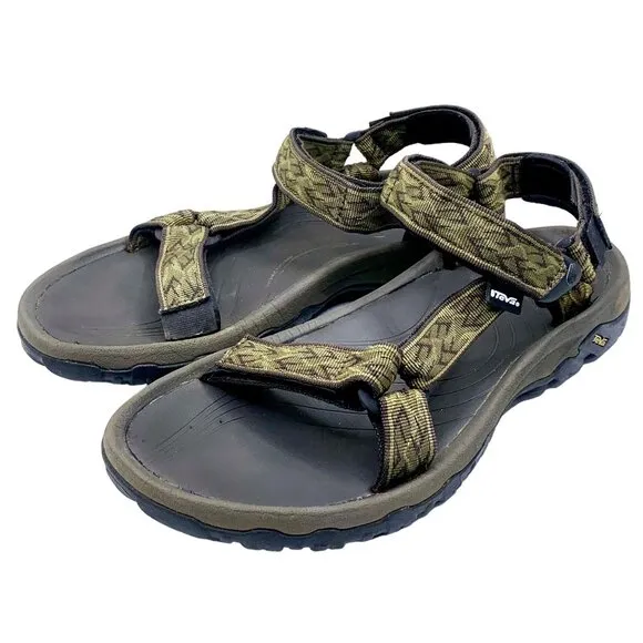 Teva Mens Hurricane XLT Outdoor Hiking Sandals Wavy Olive Size 10 Adjustable
