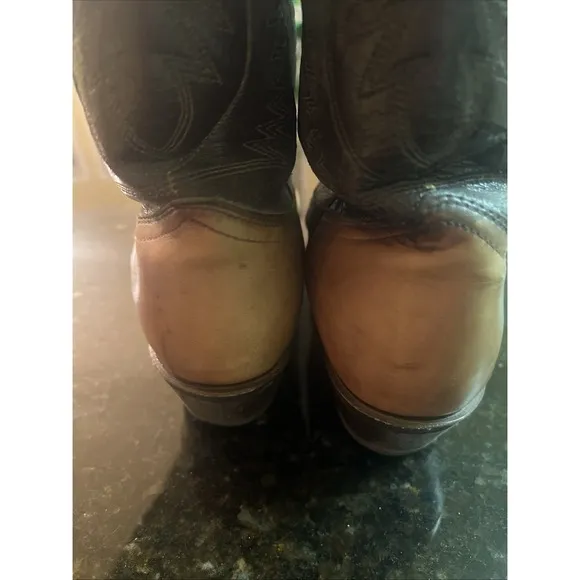Texas All American Made Men's Cowboy Boots Sz 9.5D Brown Pointed Toe Western
