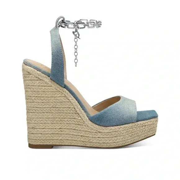 Thalia Sodi CADEN CHAIN WEDGE ESPADRILLES