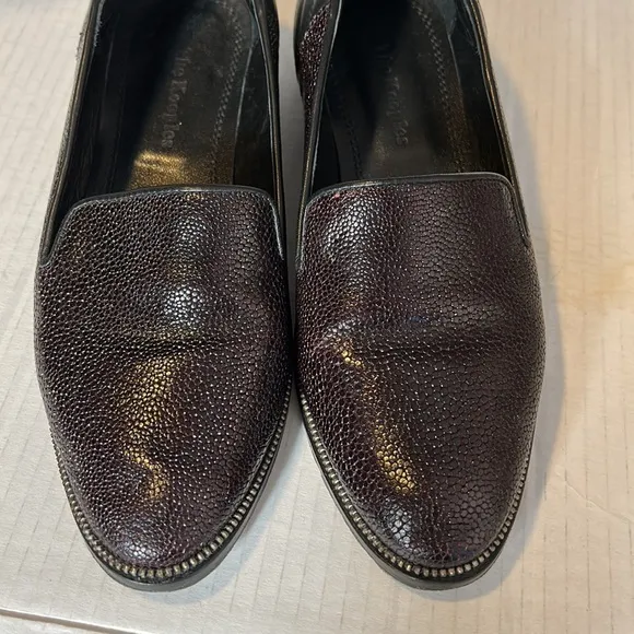 The Kooples Leather Slip on Loafers Maroon size 38- US 7, 7.5