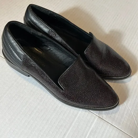 The Kooples Leather Slip on Loafers Maroon size 38- US 7, 7.5