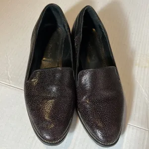 The Kooples Leather Slip on Loafers Maroon size 38- US 7, 7.5