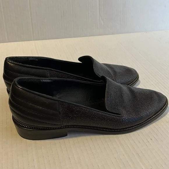 The Kooples Leather Slip on Loafers Maroon size 38- US 7, 7.5