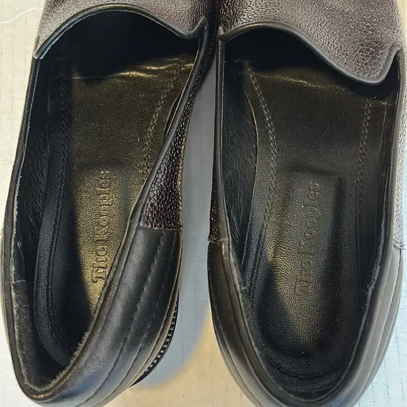 The Kooples Leather Slip on Loafers Maroon size 38- US 7, 7.5