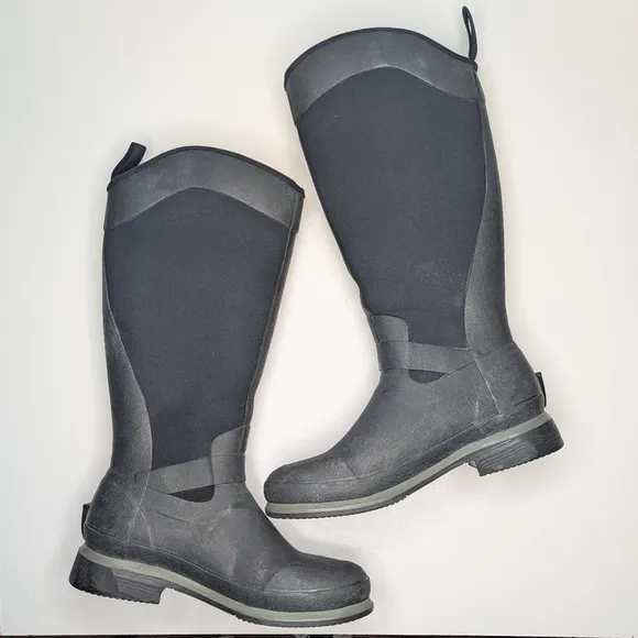 The Original Muck Boot Company Reign tall black rubber rain snow boots size 6