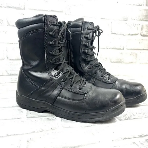 Thorogood Deuce Tactical Men’s 10.5 Black Leather Combat Boots 834-6091