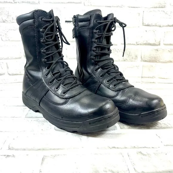 Thorogood Deuce Tactical Men’s 10.5 Black Leather Combat Boots 834-6091