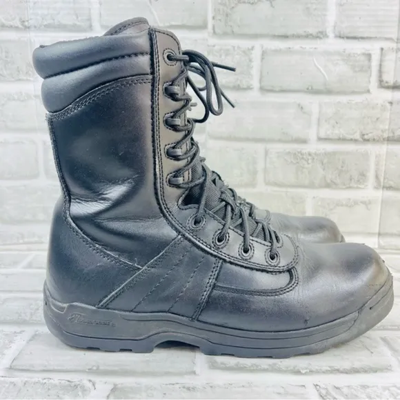 Thorogood Deuce Tactical Men’s 10.5 Black Leather Combat Boots 834-6091